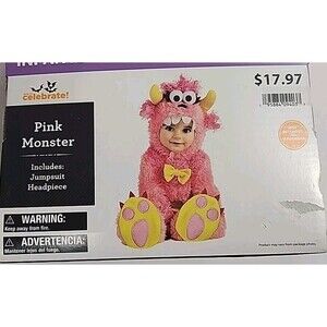 Baby Infants & Toddlers (6-12 Mo) Pink Monster Halloween Costume Complete NEW!